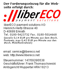 Der Forderungseinzug erfolgt durch liberECO payment solutions KG.