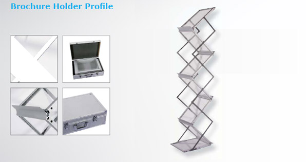 Legen Sie auf Messen Ihre Broschüren hier ab Broschürenhalter
